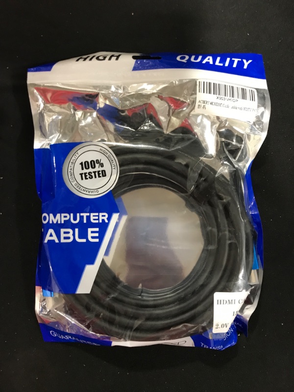 Photo 2 of ACBERY 4K HDMI Cable 15FT, 18Gbps Ultra High Speed HDMI 2.0 Cable, 4K@60Hz 2K 3D HDR 2160P ARC & Ethernet HDMI Cord, HDMI to HDMI Cable for Laptop, Monitors, Roku Fire TV, HDTV, PS5, Xbox One & More 