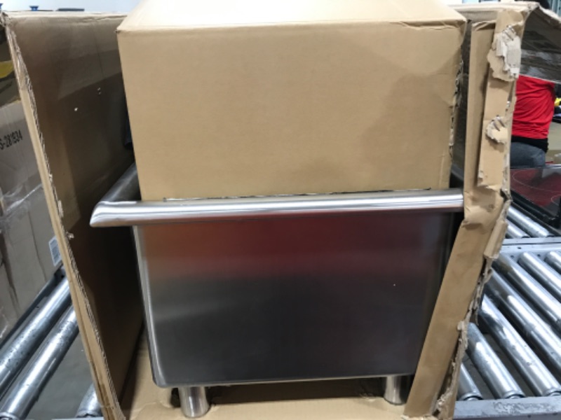 Photo 1 of Stainless Steel Prep & Utility Sink - DuraSteel 1 Compartment Commercial Kitchen Sink - NSF Certified - Single 18" x 18" Inner Tub with No Lead Faucet (Restaurant, Kitchen, Laundry, Garage) 18"x18" Inner Tub + Faucet Sink