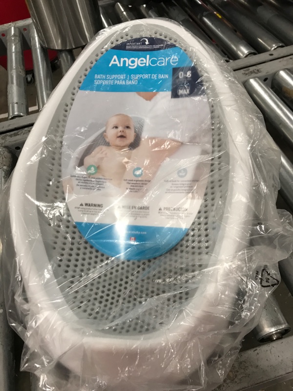 Photo 2 of Angelcare Baby Bath Support (Grey) | Ideal for Babies Less than 6 Months Old Grey 1 Count (Pack of 1)