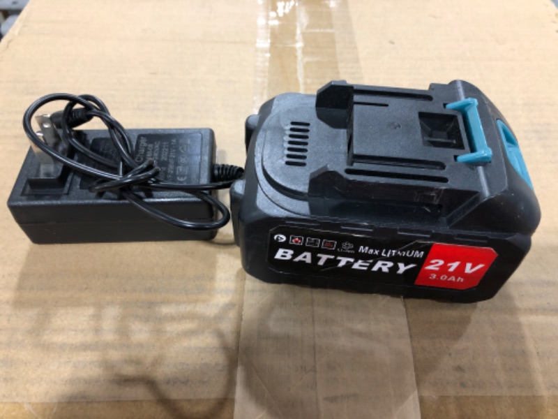 Photo 1 of 21v battery with cable charger 