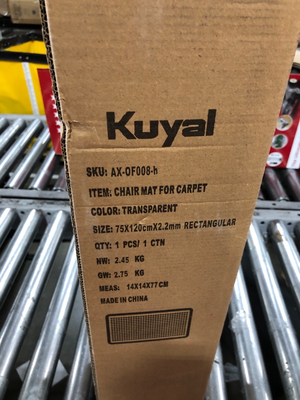 Photo 3 of Kuyal Office Chair Mat for Carpets,Transparent Thick and Sturdy Highly Premium Quality Floor Mats for Low, Standard and No Pile Carpeted Floors, with Studs (75x120xmx2.2cm" Rectangle)
