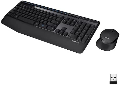 Photo 1 of MK345 Wireless Combo Full-Sized Keyboard with Palm Rest and Comfortable Right-Handed Mouse, 2.4 GHz Wireless USB Receiver, Compatible with PC, Laptop
