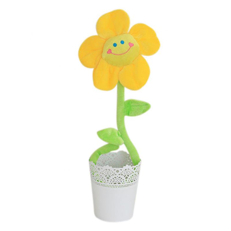 Photo 1 of 8 PCS Plush Flower BEDROOM DECOR Bendable Stems Colorful Stuffed Flowers Plush Toy Durable Plush Daisy Flower Bouquet with Happy Smiley Face Toy Flower Sunflower Plushie Gift 8 TOTAL
