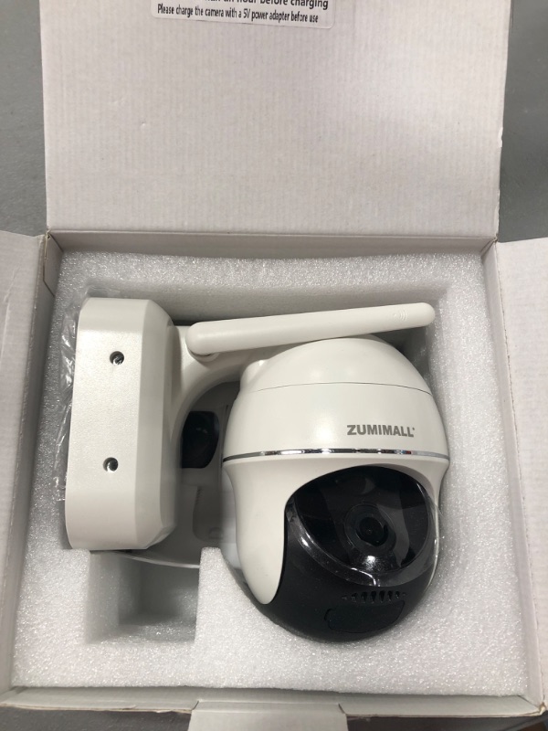 Photo 2 of 2K Security Camera Outdoor Wireless WiFi with 360° PTZ, ZUMIMALL Battery Powered Wireless Cameras for Home Surveillance, Spotlight & Siren/PIR Detection/3MP Color Night Vision/2-Way Talk/IP66/Cloud/SD single