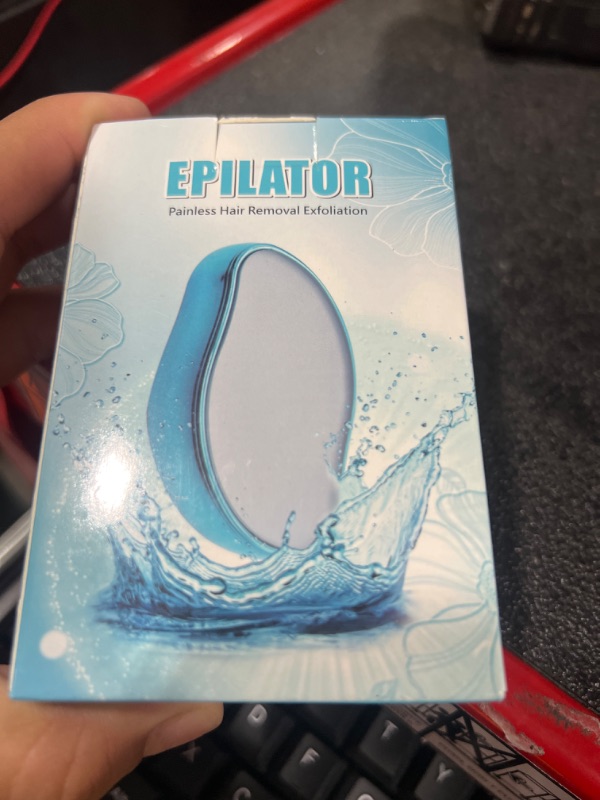 Photo 1 of BELVACOR Crystal Magic Hair Eraser Remover for Women and Men Back Arms and Legs, Reusable and Washable, Painless Exfoliator Flawless Hair Remover Device, Bikini Trimmer, Portable Epilator (Blue)