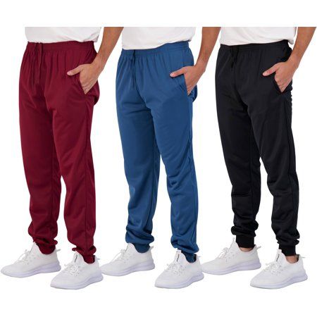 Photo 1 of 3 Pack: Men S Active Athletic Casual Jogger Sweatpants with Pockets
