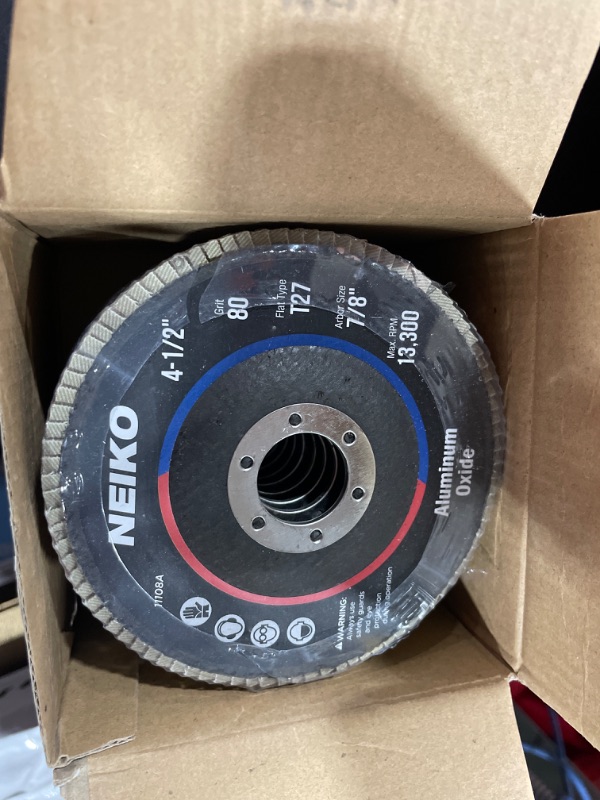 Photo 1 of 4-1/2" Flap Disc, Alum Oxide, 80 Grit Tool for Grinder. Pack of 100