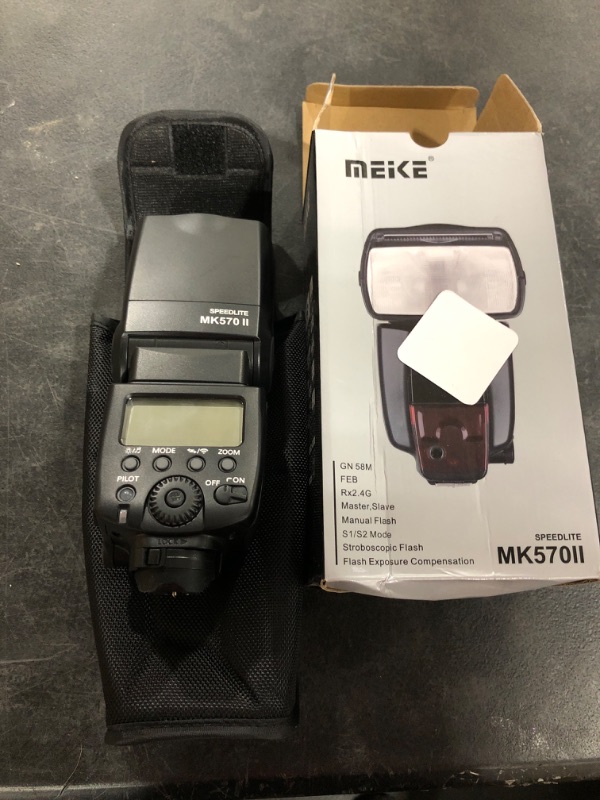 Photo 2 of Meike MK570II Manual Camera Flash Speedlite with LCD Display Compatible with Nikon Pentax Panasonic