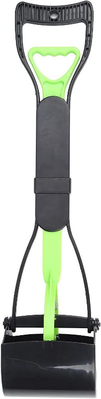 Photo 1 of 01 02 015 Poop Scoop, Easy to Carry Pet Pooper Scooper Adjustable Rugged for Easy Grass and Gravel Pick Up for Pet Waste Pick Up(Green+Black)

