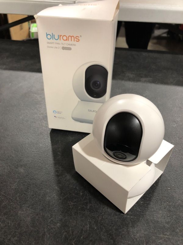 Photo 2 of Security Camera 2K, blurams Baby Monitor Dog Camera 360-degree for Home Security w/ Smart Motion Tracking, Phone App, IR Night Vision, Siren, Works with Alexa & Google Assistant & IFTTT, 2-Way Audio White