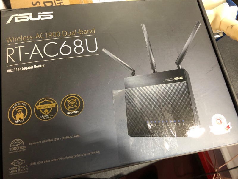 Photo 3 of AC1900 Dual Band Gigabit WiFi Router, AiMesh for mesh wifi system, AiProtection network security powered by Trend Micro, Adaptive QoS and Parental Control
