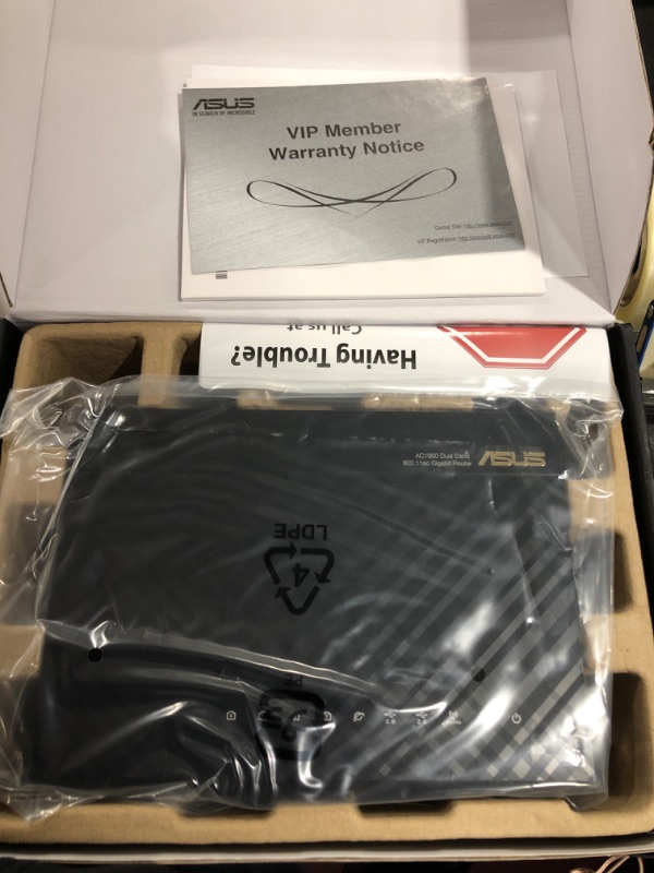 Photo 2 of AC1900 Dual Band Gigabit WiFi Router, AiMesh for mesh wifi system, AiProtection network security powered by Trend Micro, Adaptive QoS and Parental Control
