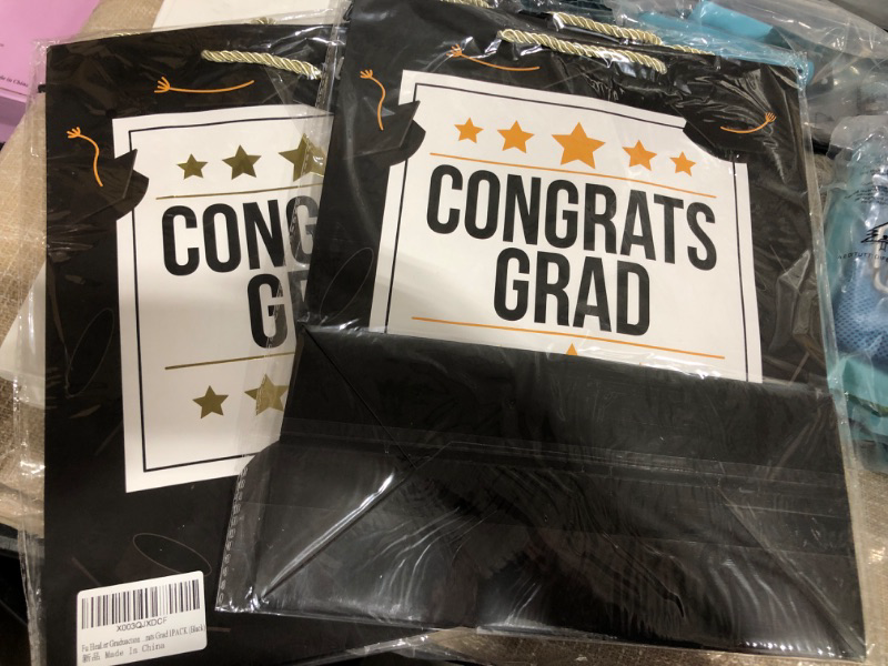 Photo 2 of 2 pack13 inches Large Graduation Bags with Handle and Tissue Paper
