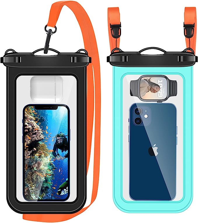 Photo 1 of v-Golvin Universal Waterproof Phone Pouch IPX8 Underwater Case Cell Phone Dry Bag for iPhone 13 12 11 Pro Max SE 2020 XS Max XR 8 7 6s Plus S22 S21 Note 20 Ultra & Phones Up to 8"
