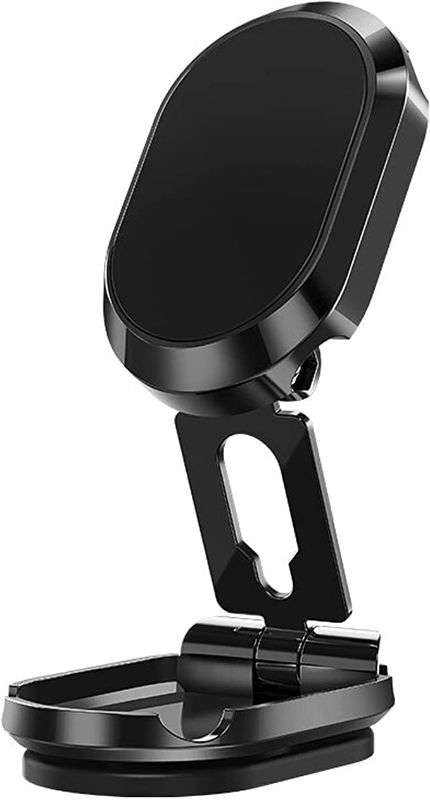Photo 1 of JTRSL Folding Magnetic Phone Holder,?Super Magnet??with 2 Metal Plates? Car Magnetic Phone Holder,?360° Rotation? Universal Dashboard Car Holder for iPhone,Samsung and Other Phones (Black)