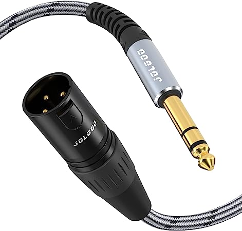 Photo 1 of 1/4 Inch TRS to XLR Male Cable, Balanced 6.35mm TRS Plug to 3-pin XLR Male, Quarter inch TRS Male to XLR Male Microphone Cable, 6.6 Feet - JOLGOO
