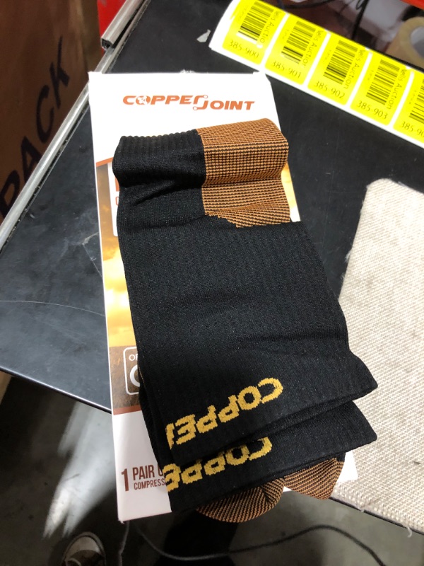 Photo 2 of CopperJoint Copper Compression Socks for Women & Men - Diabetic Socks, Improves Circulation, Reduces Swelling & Pain - For Nurses, Running, & Everyday Use - Copper Infused Nylon (Small)