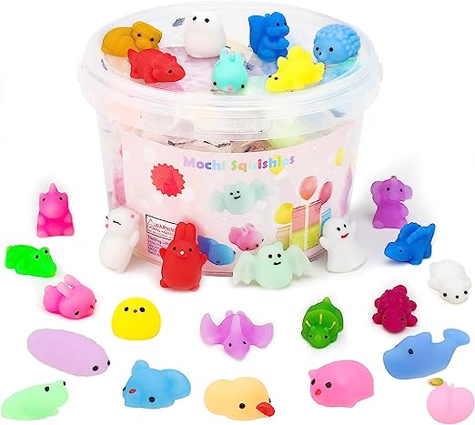 Photo 1 of 100 PCS Mochi Squishy Toys,Party Favors for Kids,Kawaii Squishies Stress Reliever Anxiety Toys, for Birthday, Halloween, Easter, Christmas,Classroom Prizes and Any Party Favor Sets 