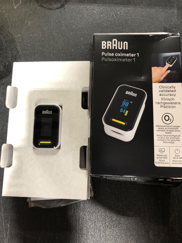 Photo 2 of Braun Pulse Oximeter, with Clinically Validated Accuracy, BPX800US, Black
