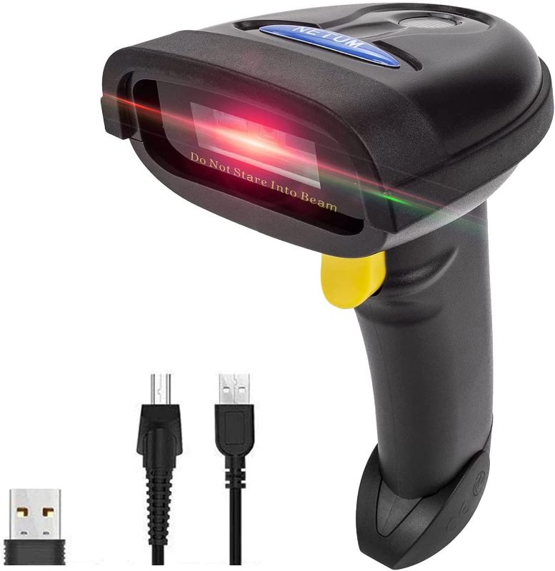 Photo 1 of NETUM 2D Barcode Scanner, Compatible with 2.4G Wireless & Bluetooth & USB Wired Connection, Connect Smart Phone, Tablet, PC, 1D Bar Code Reader Work for QR PDF417 Data Matrix NT-1228BL 