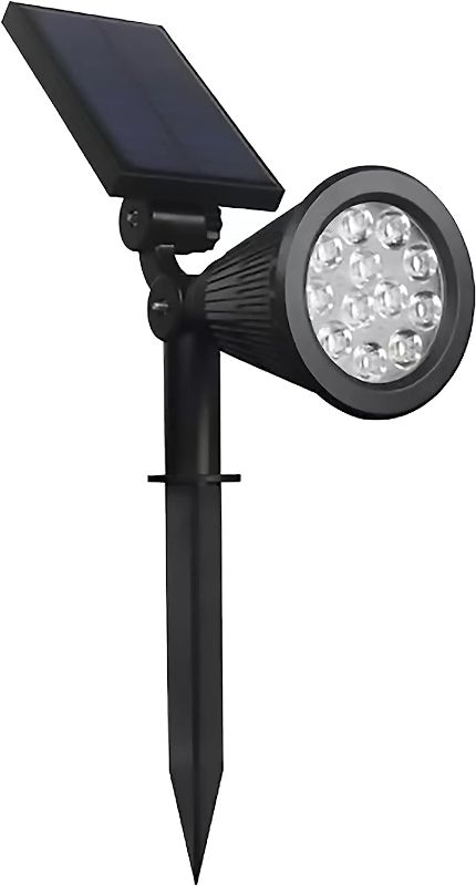 Photo 1 of 12 Led Solar Spot Lights Powered for Outdoor, Waterproof, 180°Adjustable Auto On/Off Flag Pole Lights for Patio,Yard and Landscape Light, Lawn Spot Light, Warm Yellow, Garden Decorations 