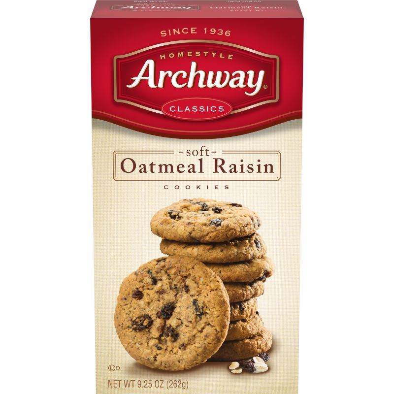 Photo 1 of 2 pack - Archway Cookies Oatmeal Raisin Classic Soft 9.25 Oz  - july 17 - 23 
