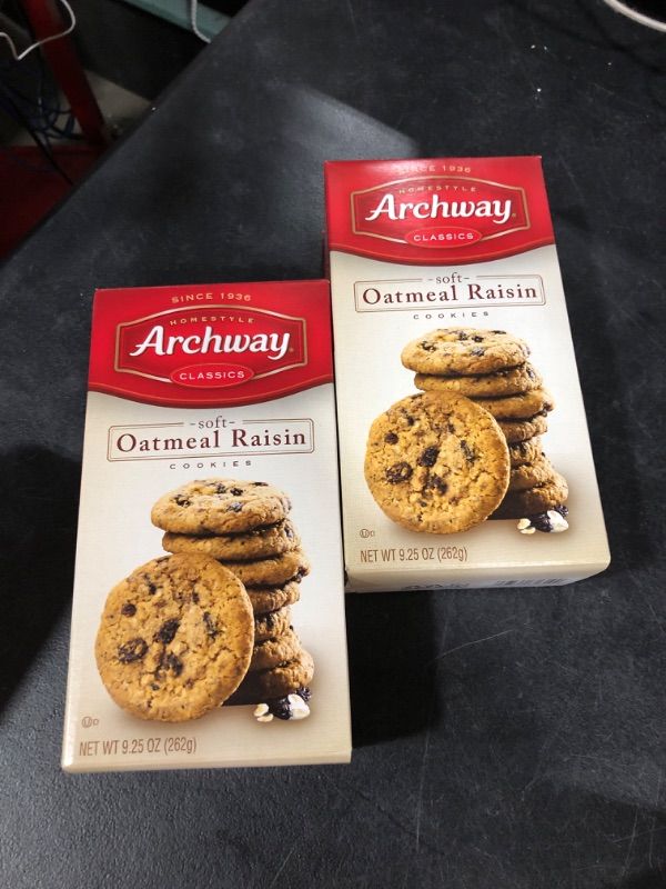Photo 2 of 2 pack - Archway Cookies Oatmeal Raisin Classic Soft 9.25 Oz  - july 17 - 23 
