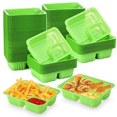 Photo 1 of 500 Pcs 6 X 5 Inches Nacho Trays Disposable 2 Compartment Food Tray Movie Nig...
