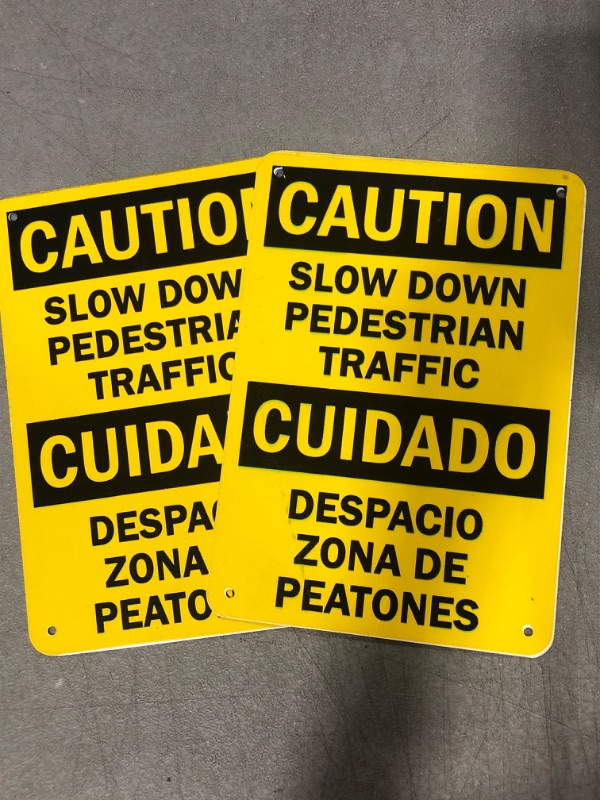 Photo 1 of 2pack Caution sign