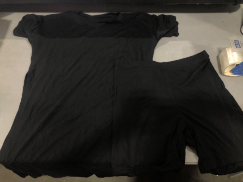 Photo 1 of 2pcs Black shirt and biker shorts