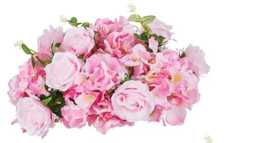 Photo 1 of  Flower Ball Arrangement Bouquet - 1 Pcs Diameter Pink Fake Flowers Roses Balls for Centerpieces Tables - Artificial Rose Arrangements for Wedding Centerpiece Table Decorations