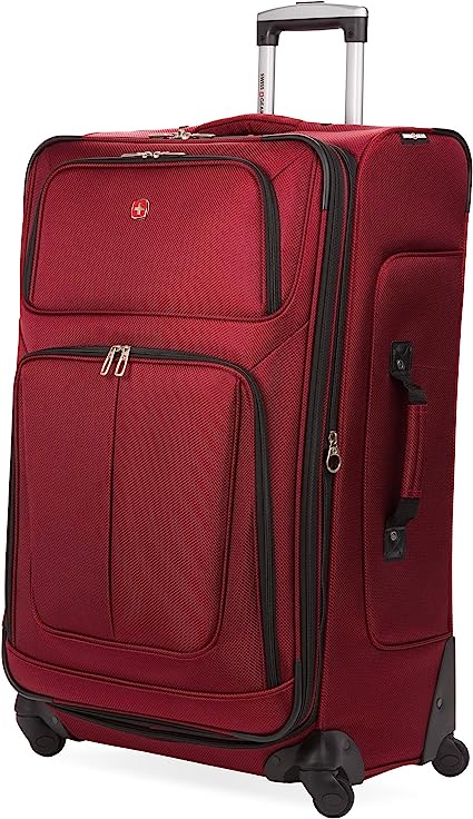 Photo 1 of SwissGear Sion Softside Expandable Roller Luggage, Burgandy, Checked-Large 29-Inch