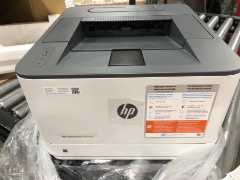 Photo 1 of HP LaserJet Pro 3001dwe Wireless Black & White Printer with HP+ Smart Office Features