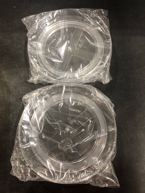 Photo 1 of 2 Pack Lazy Susan Organizer, 9.25 inch Clear Lazy Susan Turntable for Cabinet, Plastic Lazy Susan Cabinet Organizer for Kitchen Pantry Organization and Storage 9.25 Inch / 2 Pack