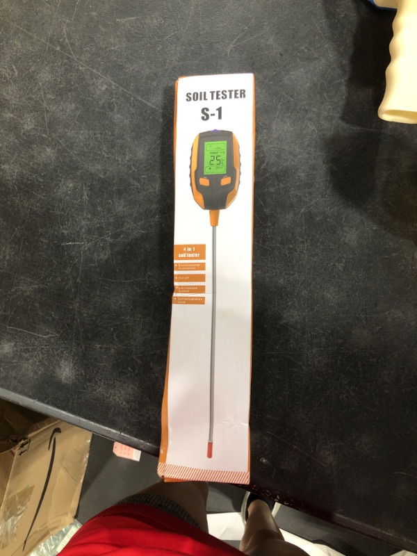 Photo 1 of 4-in-1 Soil Moisture Meter ,Digital Plant Temperature/Soil Moisture/PH Meter/Sunlight Intensity/Environment Humidity Backlit LCD display Soil Test Meter for Gardening, Farming,and Outdoor Plants 1