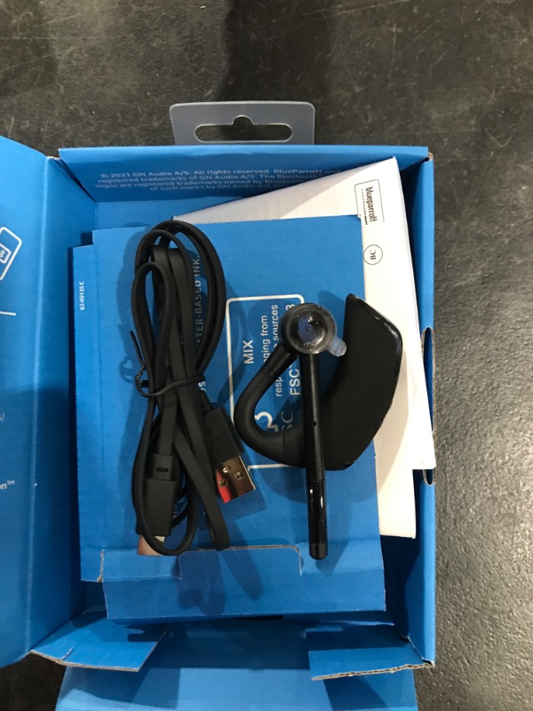 Photo 2 of BlueParrott M300-XT Noise Cancelling Hands-free Mono Bluetooth Headset for Mobile Phones with up to 14 Hours of Talk Time for On-The-Go Mobile Professionals & Drivers On Ear M300-XT Headset