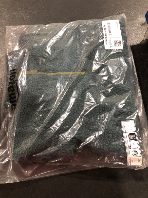 Photo 1 of Amazon Essentials Boys and Toddlers' Polar Fleece Lined Sherpa Quarter-Zip Jacket Small Dark Green