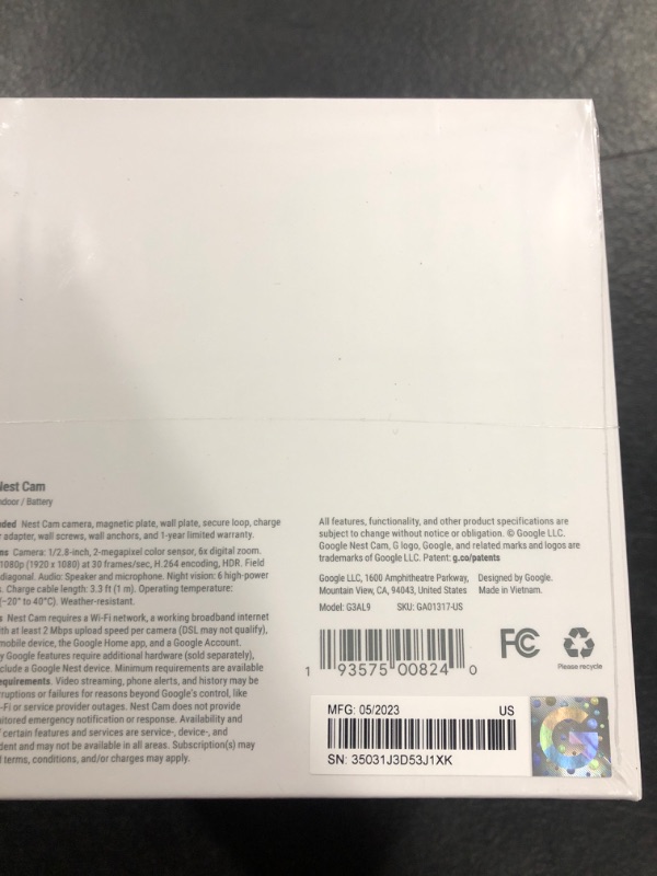 Photo 3 of Google Nest Cam Outdoor or Indoor, Battery - 2nd Generation - 1 Pack 2nd Gen 1 Count (Pack of 1) Nest Cam (Outdoor or Indoor, Battery)