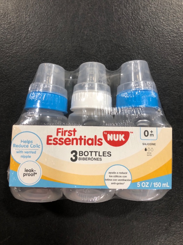 Photo 2 of First Essentials by NUK Clear View® Bottle, 5 oz., Slow Flow, 3-Pack, 4-Count