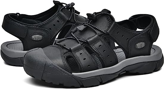 Photo 1 of  Mens Hiking Sport Sandals Closed Toe Anti-skidding Water Sandals Comfortable Athletic Sandals for Outdoor Walking Wading Beach 9.5