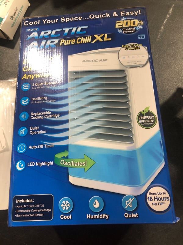 Photo 2 of Arctic Air Pure Chill XL Evaporative Air Cooler - Powerful 4-Speed, Quiet, Lightweight Oscillating Portable Cooling Tower - Hydro-Chill Technology For Bedroom, Office, Living Room & More
