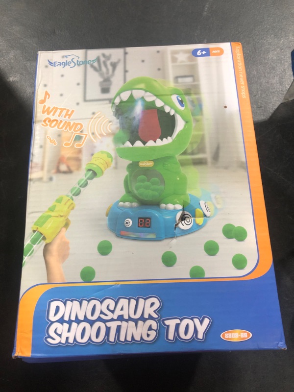 Photo 2 of EagleStone Movable Dinosaur Shooting Toys for Kids 5-7 with Spraying, Electronic Target Game Toy with 2 Pump Guns, 48 Foam Balls, Party Favor Christmas Toys with Score Record, Sound, for Boys & Girls…
