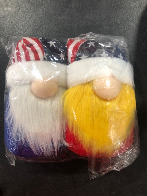 Photo 2 of 4th of July Patriotic Gnome Decorations,2 PCS Handmade Mr & Mrs USA Swedish Tomte Gnomes Plush Ornaments Independence Day Memorial Day Presidents Day Veterans Day Armed Forces Day Gift