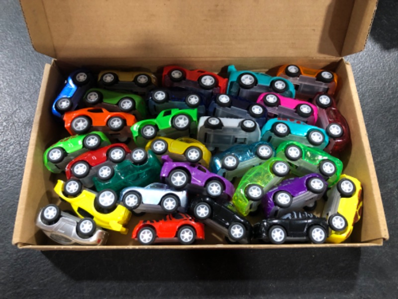 Photo 1 of 30PCS PULL BACK CAR TOYS MINI RACING CARS