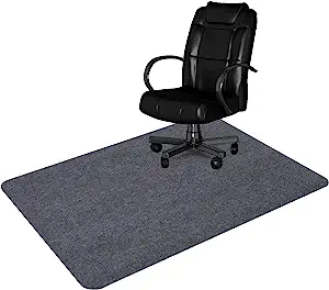 Photo 1 of cotooh Chair Mat for Hard Floor, 55' x 35' Large Office Chair Mat for Hardwood Floor & Tile Floor, Computer Gaming Rolling Chair Mat Rectangular Floor Protector and Low-Pile Desk Rug, Grey