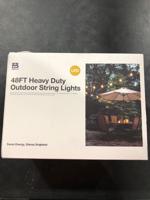 Photo 3 of 48FT HEAVY DUTY OUTDOOR STRING LIGHTS LED BANORD