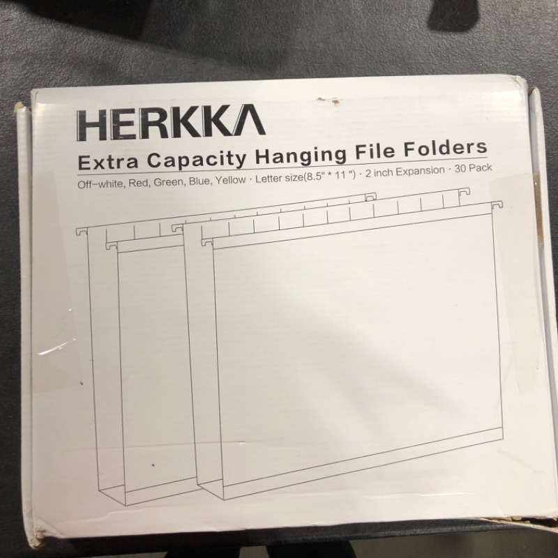 Photo 3 of HERKKA Extra Capacity Hanging File Folders, 30 Reinforced Hang Folders, Heavy Duty 2 Inch Expansion, Designed for Bulky Files, Medical Charts, Assorted Colors, Letter Size, 30 Pack 2"