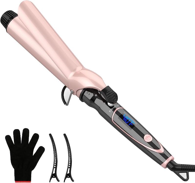 Photo 1 of 
Curling Iron 1 1/2-inch Dual Voltage Instant Heat with Extra-Smooth Tourmaline Ceramic Coating, Glove Included by MiroPure
