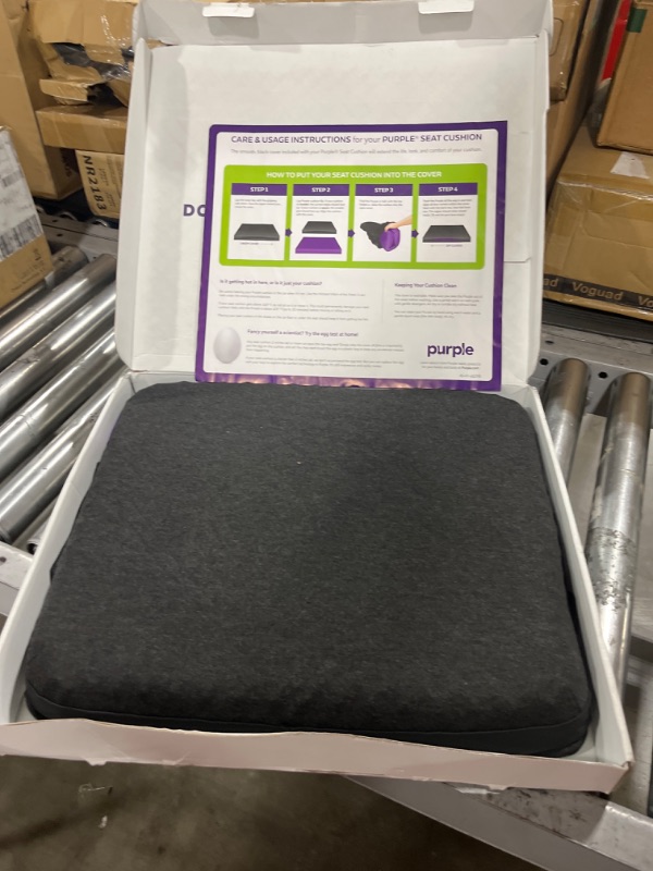 Photo 2 of Purple Royal Seat Cushion - Seat Cushion for The Car Or Office Chair - Temperature Neutral Grid