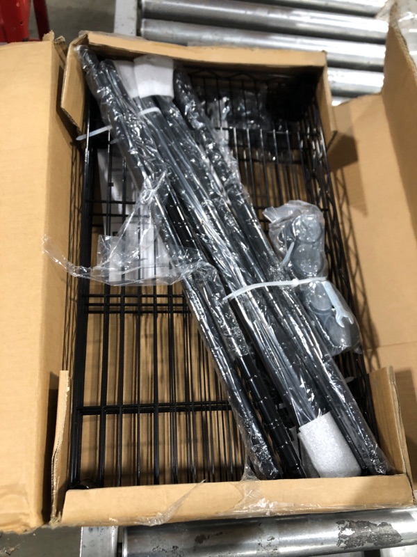 Photo 1 of JS HANGER Wire Shelving Unit, 4-Tier Heavy Duty Height Adjustable Rolling Metal Shelves for Storage, 440 lbs Capacity, 23.23''W X 13.4''D X 47.24''H, Black 4-tier Black